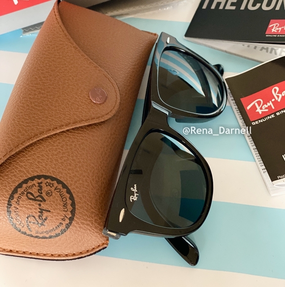 RayBan Wayfarer RB2140 Black New - Picture 6 of 16